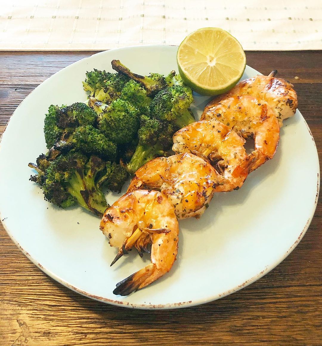 Ideal You Grilled Shrimp and Broccoli